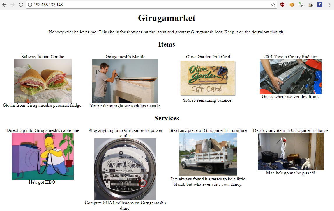 Goods image gallery