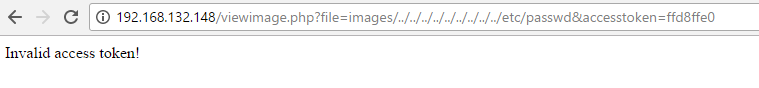 Invalid access token