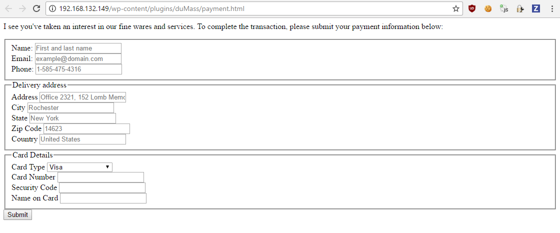 HTML form